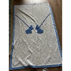 Vtg Chenille Crib Blanket Bedspread Nursery Baby Boy Scotty Dogs 1950s